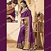 Shree Designer Sarees Women's Purple Kanchipuram Saree with Double Unstitched Blouse