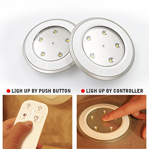 CMB Tap Lights Wireless Remote Control Puck Light Battery Powered USB