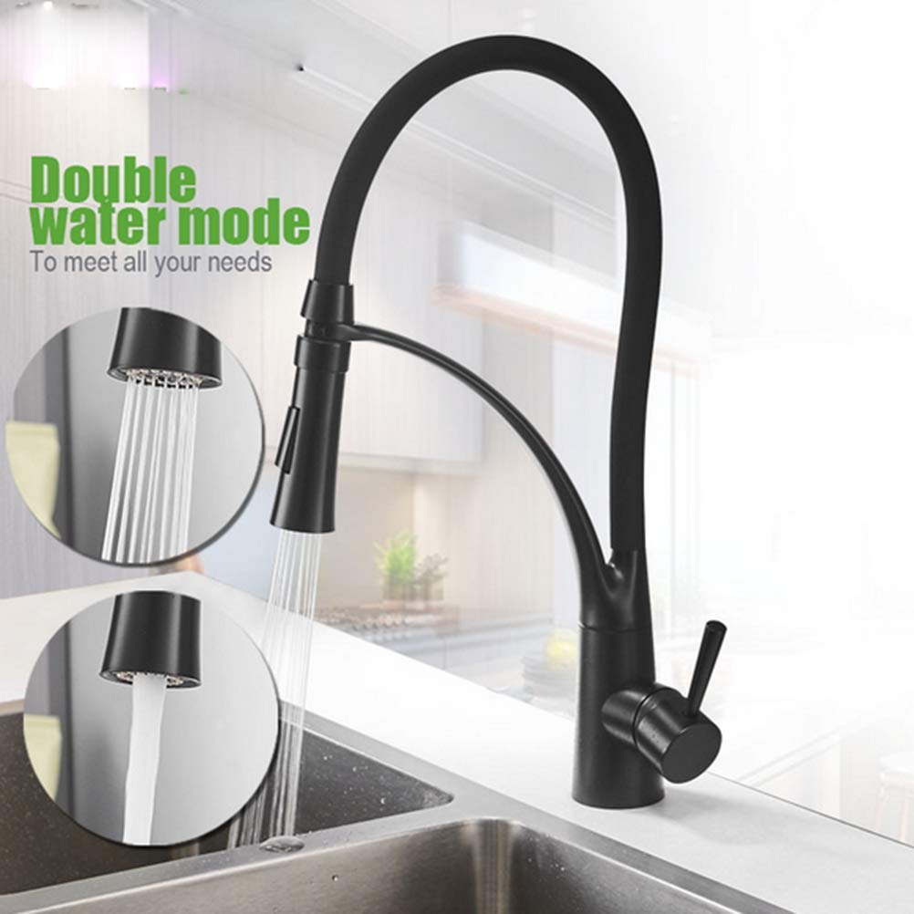 Grifo De Cocina Inicio Cobre Negro Mate Girando El Grifo De La Ducha