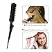 Mini Folding Detangling Brush Hairstyles Teasing Comb for Volume Hair Traval Portable Rattail Comb Backcombing Brush, Stagged 3 Tier TPEE Bristles for Fine Thin Hair, Hair Salon/ Home Use - Purple