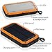 Solar Charger, BESWILL 8000mAh 3 USB Ports and 21 LED light Portable Solar External Battery Power Bank Phone Charger for iPhone, iPad, Samsung, Android and other Smart Devices（Orange)