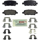 BOSCH BE905H Blue Ceramic Disc Brake Pad Set - Rear | Compatible with Select Infiniti; Nissan Altima, Juke, Leaf, Maxima, Murano, Pathfinder, Quest, Rogue, Sentra, Z + More