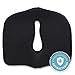 LiBa Black Memory Foam Orthopedic Seat Cushion Chair Non Slip Home Office Car Stadium Wheelchair Pain Relief Sciatica Low Back Tailbone Coccyx Prostate Hemorrhoid