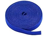 Monoprice Fastening Tape 0.75inch One Wrap Hook & Loop Fastening Tape 5 yard/Roll - Blue (2 Pack)