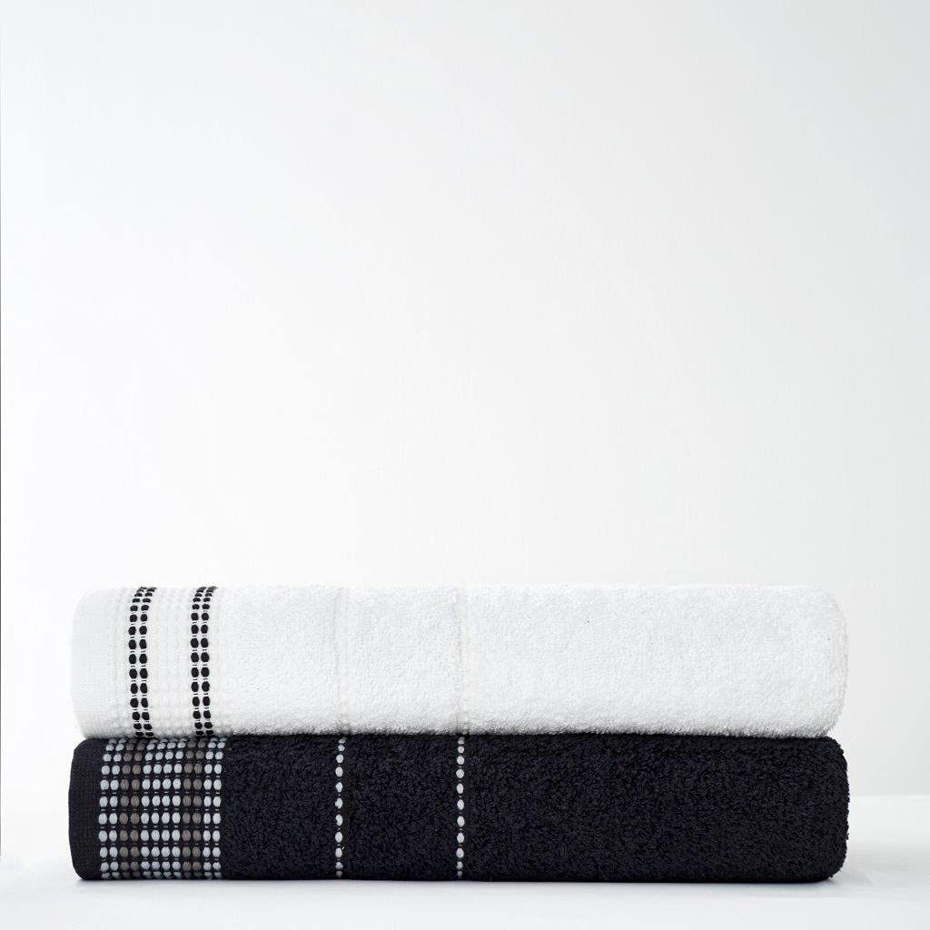 GC GAVENO CAVAILIA 2 Piece 100% Cotton Dalby Bath Sheet Set, Ultra Soft Absorbent Luxury 550 GSM Bathroom Towel, Egyptian, Black, 90x140 cm