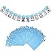 SATINIOR First Birthday Banner 1st Birthday Decoration Boy Supplies includes Baby Photo Banner 12 Months Banner and 1st Birthday Bunting Garland for Baby Birthday
