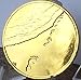 Foot Prints in The Sand Gold Tone Medallion Spiritual Chip Pocket Token Footprints Gift