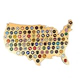 Kimler USA Beer Cap Map. Holds 76 Bottle Caps! Two Feet Wide!