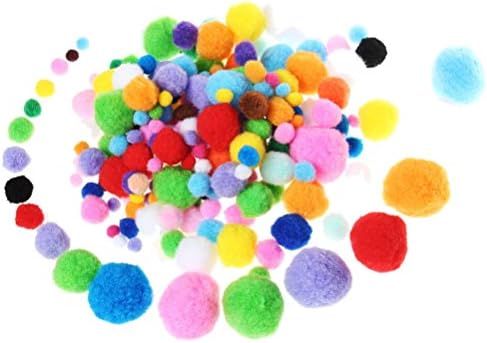 ofoen Pom Poms, 200 Pieces Pompoms for Craft Making and Hobby Supplies, Mixed Colors