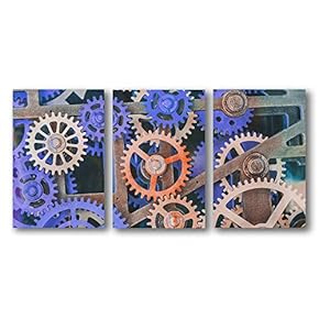 3 Piece Canvas Wall Art for Living Room Bedroom Home Artwork Shiny Diamond Gemstone Paintings Ready to Hang - 16"x24" x 3 Panels