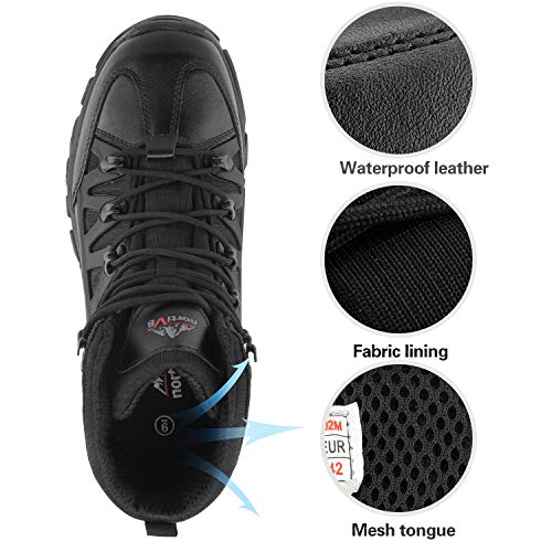 NORTIV 8 Men's Waterproof Hiking Boots Lightweight Mid Ankle Trekking
