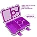 Bento Box for Kids, AIZARA Lunch Box Containers BPA Free Food Storage Container 4 Compartment Leakproof Snack Packing for Travel & to-go Meal Picnic Camping School Boys Girls Children and more（Purple）