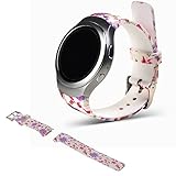 Feskio for Samsung Gear S2 SM-R720/R730 Replacement Watch Band Accessory Soft Silicone Colourful Sport Wristband Strap Band Bracelet Common Design for Samsung Galaxy Gear S2 SM-720/SM-730 Smartwatch