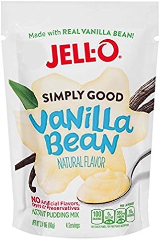 3 Pack - Jell-O Simply Good Vanilla Bean Instant Pudding Mix, Each Bag 3.4 Ounce