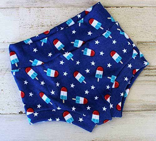 Highwaisted Bomb Pop bummies, baby shorts, multiple sizes available
