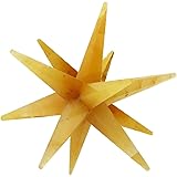 Healing Crystals Reiki Energy Charged Yellow Aventurine Stone 12 Point Crystal Merkaba Star Geometry Star With Gift pouchBy Mangalam House