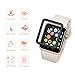 Apple Watch 42mm Screen Protector, Amoner iWatch Tempered Glass Screen Film [Full Coverage][2.5D Curved Edge] for 42mm iWatch Series 3/2/1 (Black)