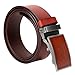Vbiger Letter Buckle Men's Dress Belt Ratchet Belt 35mm Wide Strap (one size, Brown Plate)