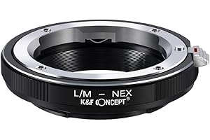 K&F Concept L/M to NEX Lens Mount Adapter, Compatible with Leica M LM Mount Lens and Compatible with Sony Alpha E Mount Camer