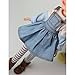 MonkeyJack Adorable Doll Pocket Designed Suspender Dress for 12'' Takara Blythe Dolls Accessories Denim Blue