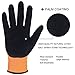 FWPP 6-Pairs Latex Coated Work Gloves, Firm Grip for Construction, Gardening Gloves for Men and Women (Size L Orange GL008005)