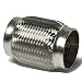 3" Inlet Stainless Steel Double Braided 3.5" Flex Pipe Connector (4.625" Overall Length)