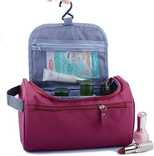 Pro-traveller Hanging Toiletry Bag Travel Case for Man or Woman with Hanging Hook Organizer Accessories Organizer Accessories, Shampoo, Cosmetic, Personal Items, Healthcare Bag (Rose)