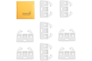 8 Pack Heavy-Duty Plastic Drawer Slides- Universal Drawer Track Guides & Rail Brackets Replacement Set for Dresser, Cabinet, 