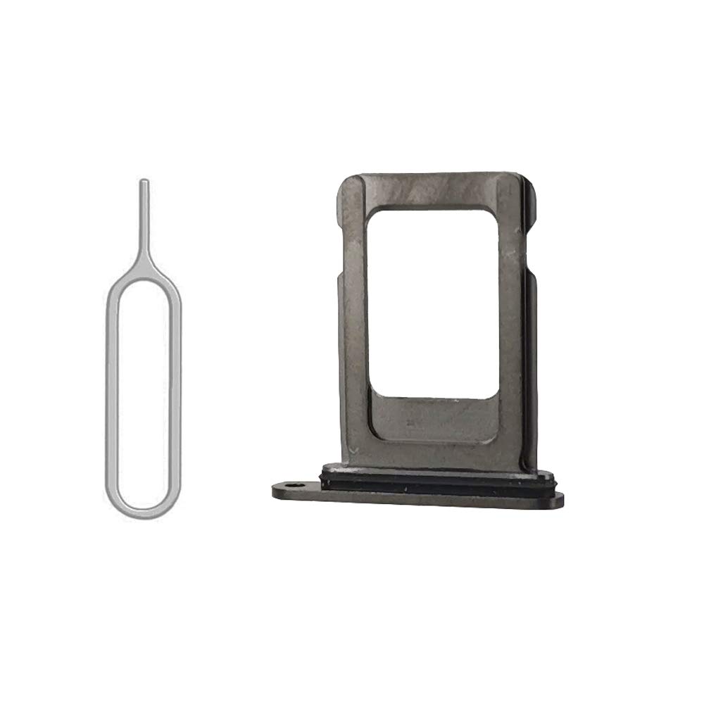 SIM Card Tray Holder Slot with Rubber Waterproof Gasket Replacement incl. Open Eject Pin for iPhone 12 Pro and 12 Pro Max (Graphite, Single Sim Version)