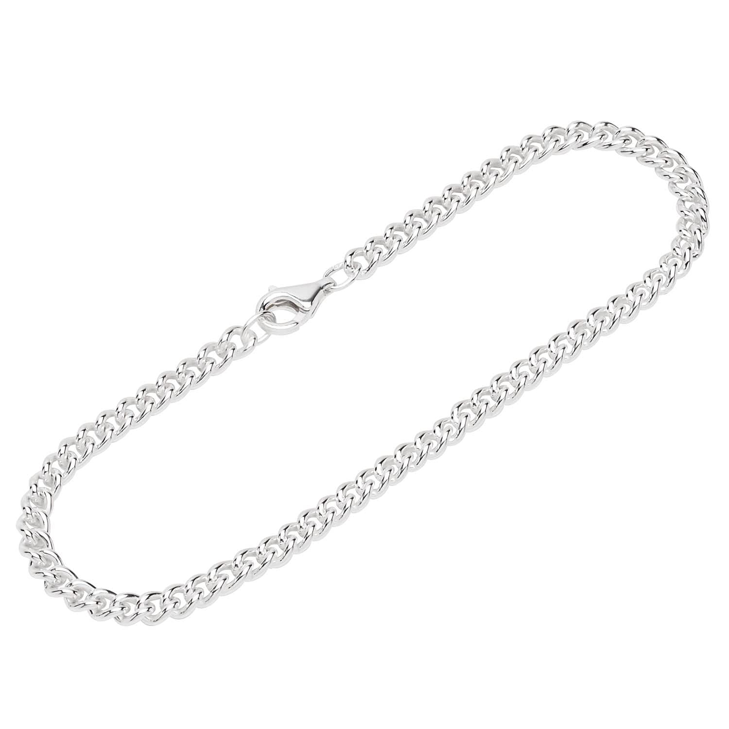NKlaus bracelet 925 Sterling Silver 22cm curb chain round unisex designer bracelet chain 12409