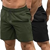COOFANDY Mens Athletic Shorts 7 Inch Quick Dry Stretch Lightweight Gym Workout Shorts with Pockets