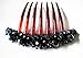 French twist hair comb Ornamented along the top of the heading with Crystal 5 Flower