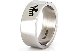 Sping Jewelry Silver Ring Titanium Steel Band Size6-12