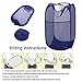 YAZER Pack of 2 Foldable Pop-Up Laundry Hamper with Side Pocket, Durable Mesh Hamper Clothes Laundry Basket Storage Bag with Reinforced Carry Handles for Dirty Clothes (Dark Blue)
