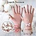 Evridwear Moisturizing Gloves for Sleeping, Cotton Gloves with Touchscreen Fingers for Dry Hands, Eczema Gloves Overnight UV Protection Gloves for Women(6 Pair S/M, Feather Weight Pink Color)