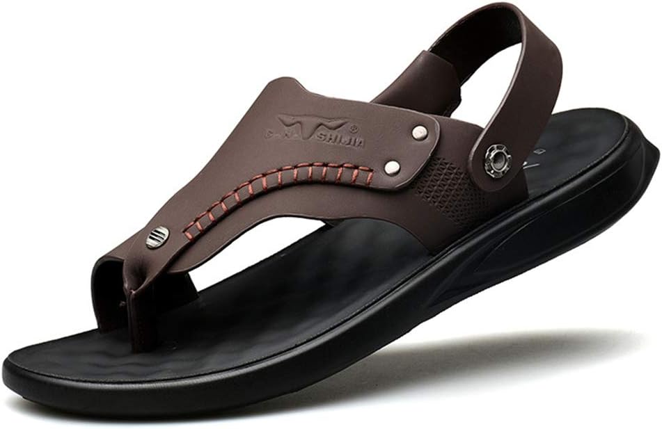 Amazon.com: XLYYHZ Mens Sport Flip Flops Summer Breathable Non-Slip Comfort Thong Sandal Brown 