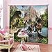 Sevendec Curtains for Kids Bedroom - Dinosaur Window Drapes for Boys and Girls Living Room, 3D Jurassic Nature Cute Room Décor 2 Panel W29.5 X H65