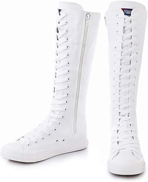 knee high canvas boots uk