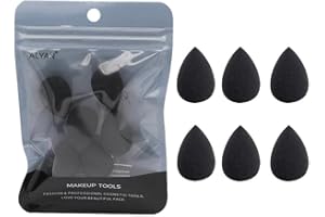 6Pcs Black Mini Makeup Sponge, Small Beauty Blender Small Beauty Sponge Blender Set Beauty Blender for Foundation, Powder, Co
