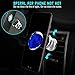 KEKU Magnetic car Mounted Exhaust Outlet Multi-Angle Rotary Phone Holder for Most Mobile Phones 2 Packs (Silver, Black)
