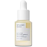 Schwanen Garten Multi Active Antioxidant Ampoule 0.5 fl oz / 15ml - Antioxidant booster, Organically grown & Handpicked ingredients, Vegan, Korean skincare