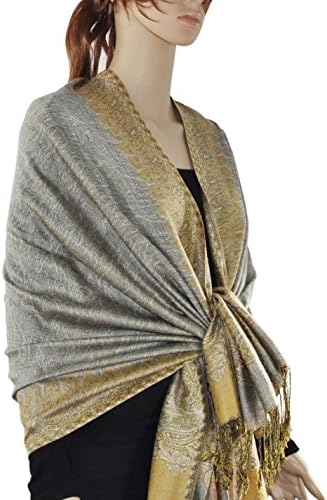 Women Border Patterned Pashmina Style Shawl