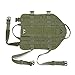 PETVINS Tactical Dog Molle Vest Harness K9 Adjustable Outdoor Training Service Camouflage Harness with 3 Detachable Pouches Army Green Size L