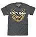 Tee Luv Pontiac Firebird Shirt - Vintage Pontiac Car Logo Shirt (Charcoal Heather) (XL)