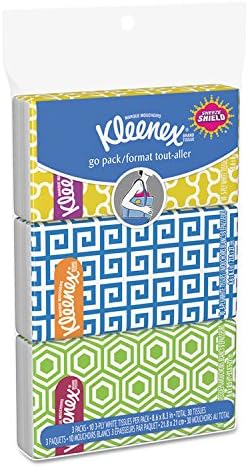 Kleenex 11976 Facial Tissue Pocket Packs, 3-Ply, 30 Sheets/Pack, 36 Packs/Carton