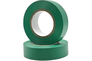 Kenhihi 2 Rolls Green Electrical Tape Vinyl - 3/4 Inch 66 Feet Professional Insulating PVC Electric Tape Flame Retardant Waterproof for All Weather Under 600V Home Outdoor Indoor Wire Insulation Use