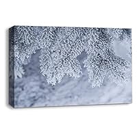 Canvas Wall Art Snowy Day Canvas Prints Home Artwork Decoration for Living Room,Bedroom - 12x18 inches