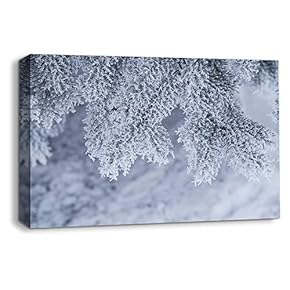 Canvas Wall Art Snowy Day Canvas Prints Home Artwork Decoration for Living Room,Bedroom - 12x18 inches