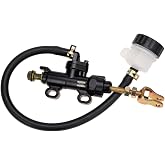 HIAORS Rear Brake Master Cylinder Reservoir Replacement for Yerf Dog GX150 150cc 3206 4206 3209 Coleman KT196 Go Kart ATC-250R Chinese 70cc 90cc 110cc 125cc Quad 4 Wheeler Pit Dirt Bike Parts Black
