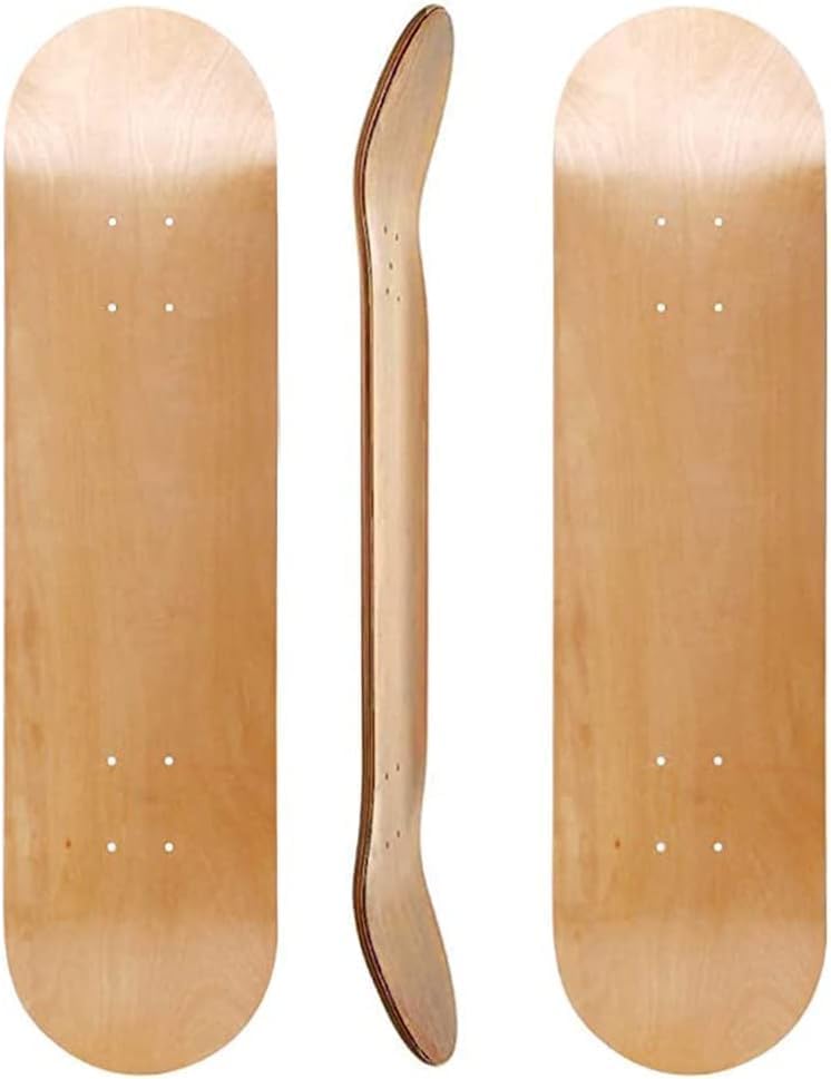 bimiti 2 Pack Skateboard Decks 7 Ply Maple Wood Stain Skate board Deck 31x8 inch Blank Skate Board Decks for Art Skateboard Plain for Adult Beginners Teenager
